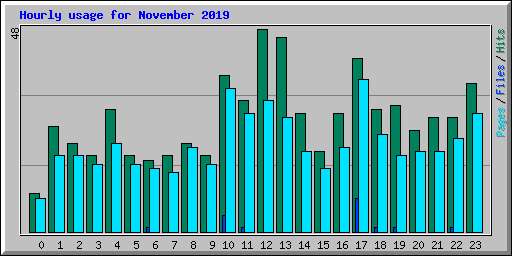 Hourly usage for November 2019
