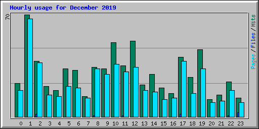 Hourly usage for December 2019