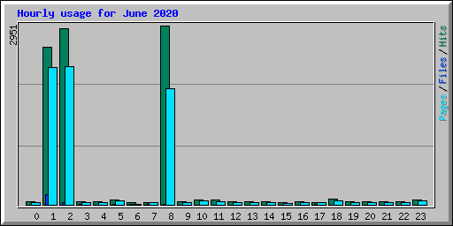 Hourly usage for June 2020