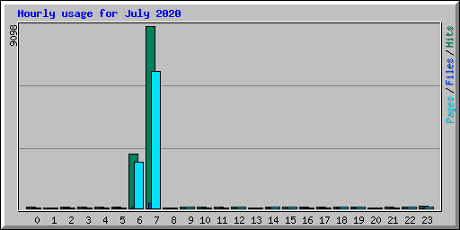 Hourly usage for July 2020