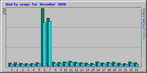 Hourly usage for December 2020