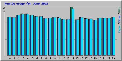 Hourly usage for June 2022