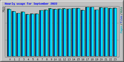 Hourly usage for September 2022