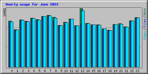 Hourly usage for June 2023