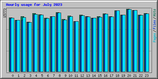 Hourly usage for July 2023