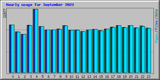 Hourly usage for September 2023