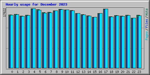 Hourly usage for December 2023