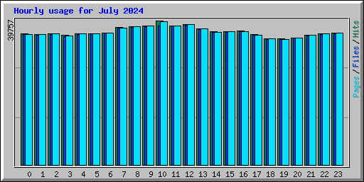Hourly usage for July 2024