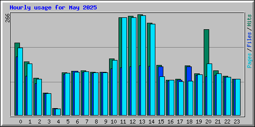 Hourly usage for May 2025