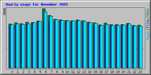 Hourly usage for November 2025